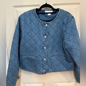 Crewneck Denim Jacket